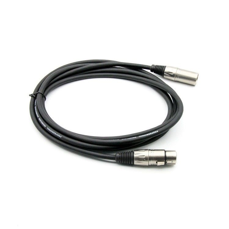 10ft XLR Maschio a XLR Femminile Cable condensatore microfono per palcoscenico e musica dal vivo Cable microfono nero