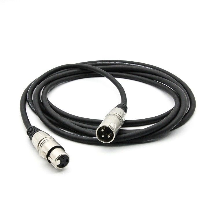 10ft XLR Maschio a XLR Femminile Cable condensatore microfono per palcoscenico e musica dal vivo Cable microfono nero