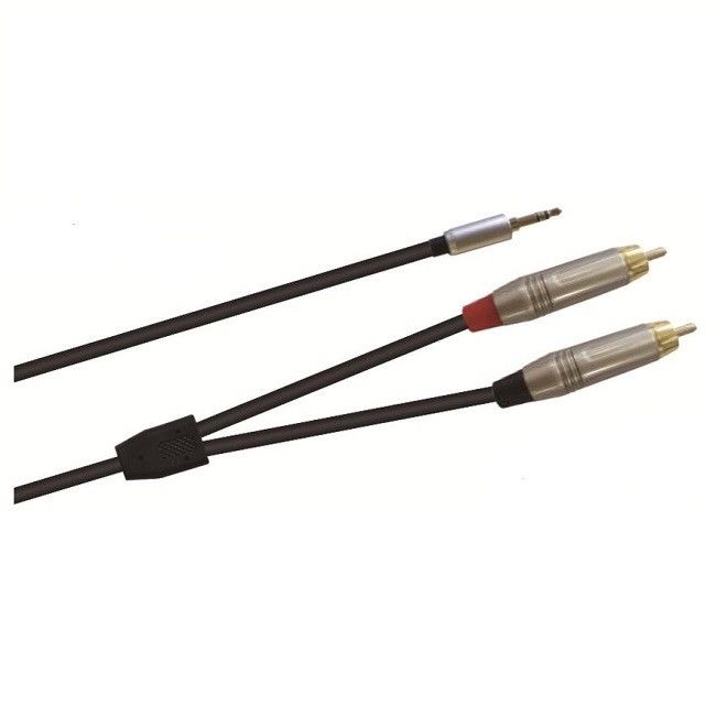 3.5mm Maschio a doppio RCA Maschio Y Cavo audio Nero Lunghezza variabile del cavo