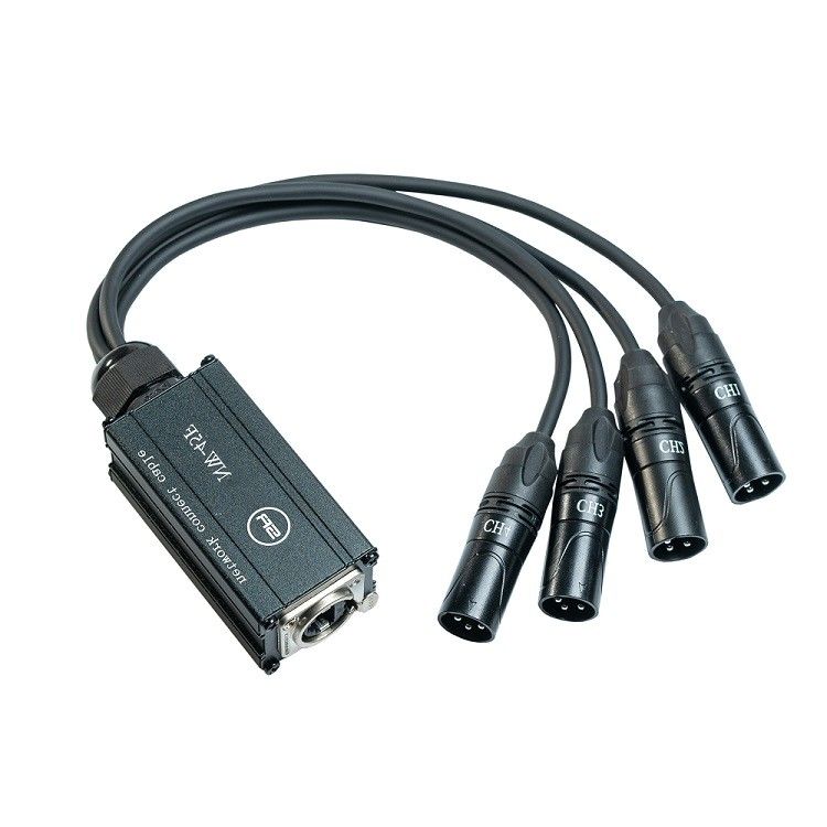 Cable di scissione di rete XLR 4 canale 3-pin Multi Snake Receiver a Rj45 Single Ethercon Cable