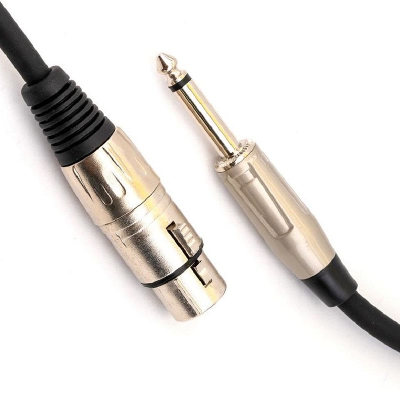 1/4 pollice Maschio a XLR Femminile Microphone Cord Nero XLR Cable 10 piedi Microphone Cable