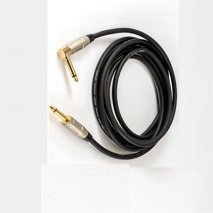 22 Awg Bass Guitar Cable 1/4 Inch Straight To 1/4 Inch Angled Bass Amp Cord Per Amp