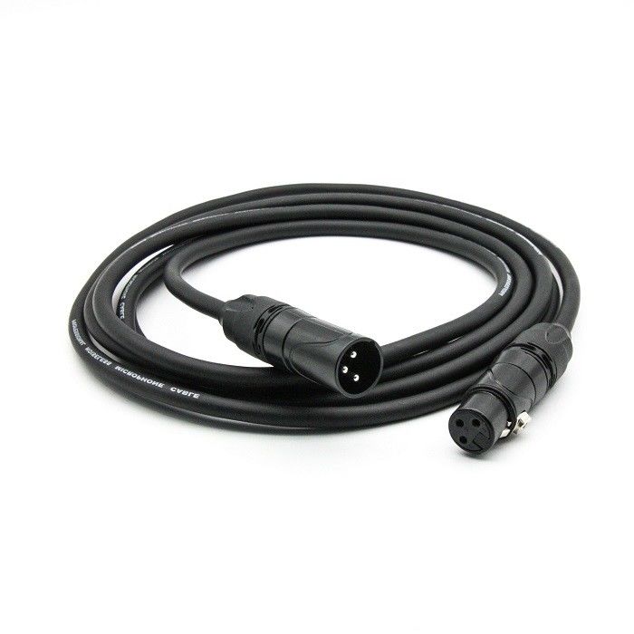 AWG 24 XLR Cavi per microfono nero XLR maschio a XLR femmina Cavo per microfono per mixer