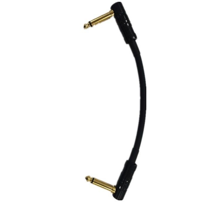 Cavi per la chitarra piccole 2 Pcs Pack 6.35mm angolare Plug Guitar Pedal Instrument Cable
