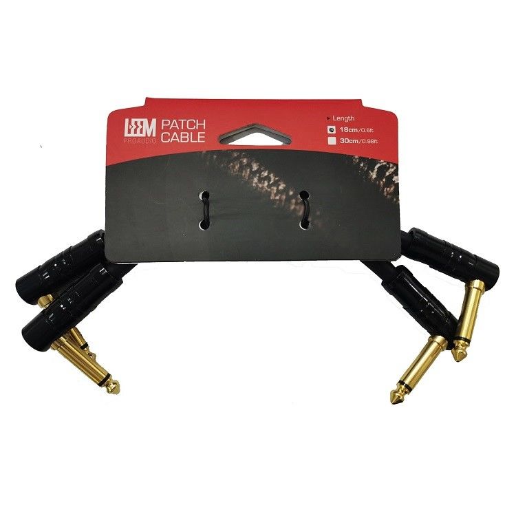 Cavi per la chitarra piccole 2 Pcs Pack 6.35mm angolare Plug Guitar Pedal Instrument Cable