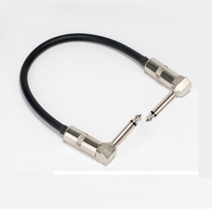 2 Pcs Pack 6.35mm Guitar Patch Cable Guitar Pedal porta angolo destro verso retto