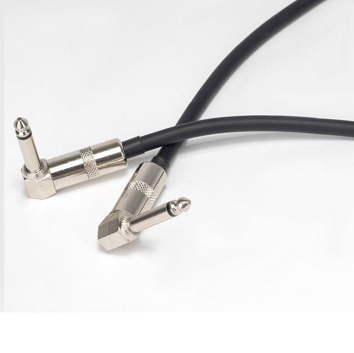 2 Pcs Pack 6.35mm Guitar Patch Cable Guitar Pedal porta angolo destro verso retto