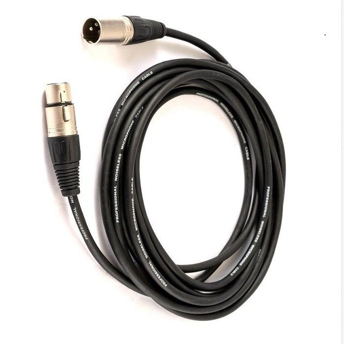 Cable Xlr da maschio a femmina da 20 piedi Cordo microfono colore nero