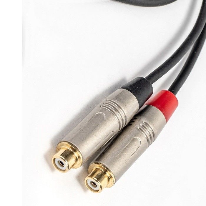 Audio Y Splitter Cable 3.5mm Stereo To Dual RCA per mixer per altoparlanti