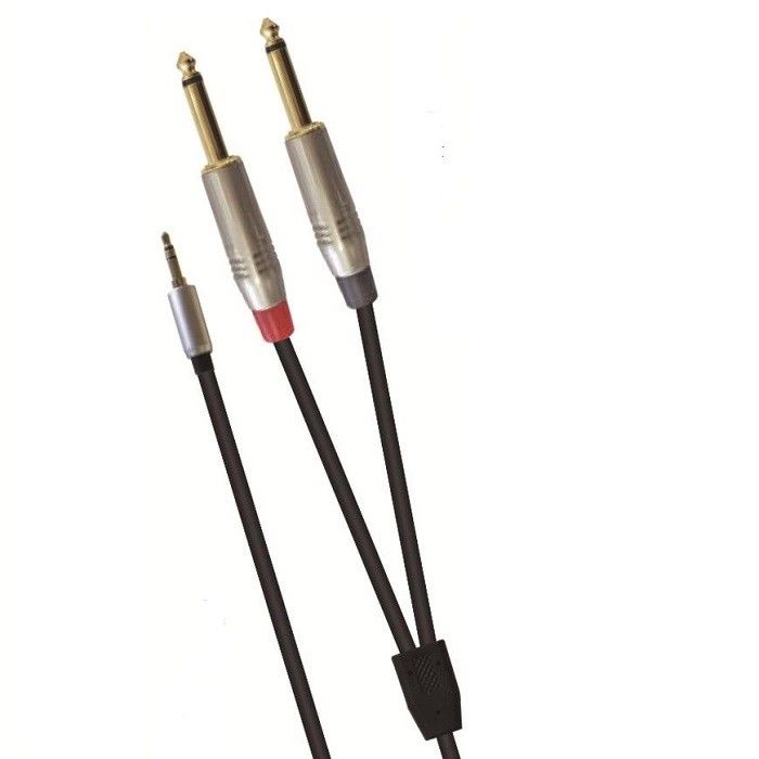 Audio Y Splitter Adapter 3.5mm Stereo To Dual 1/4 Inch Per Mixer Altoparlante