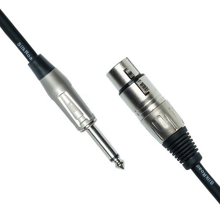 XLR Femminile a 1/4 pollice 6.35mm TS Cable microfono Micromo cavo nero Cable XLR 10 ft