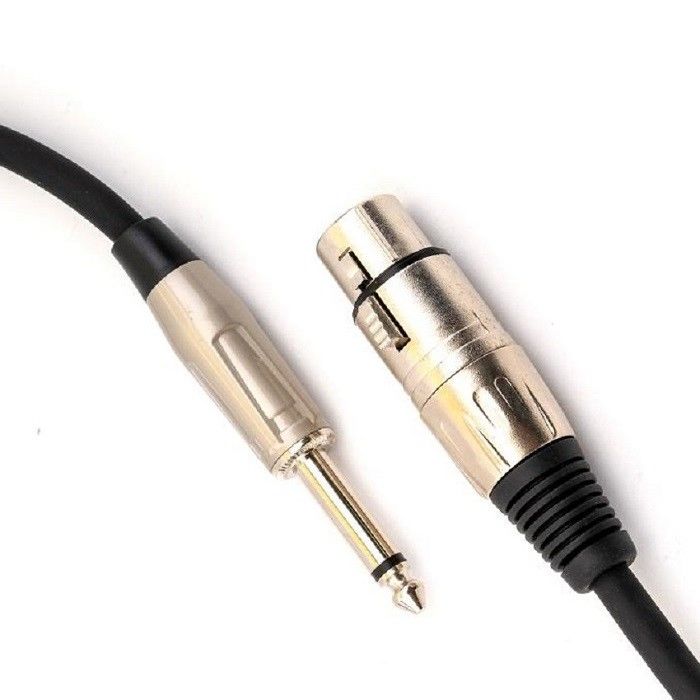 XLR Femminile a 1/4 pollice 6.35mm TS Cable microfono Micromo cavo nero Cable XLR 10 ft