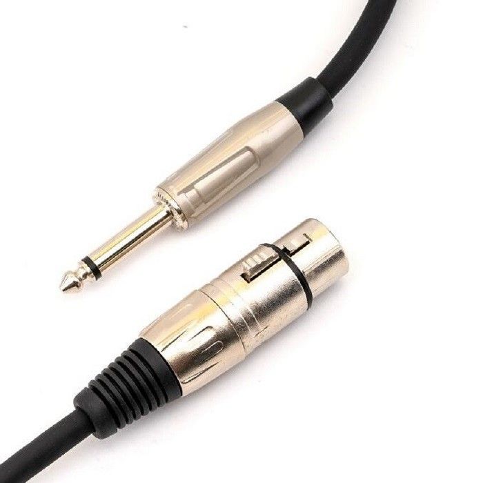 1/4 a XLR Cordo microfono femminile Cable XLR nero Cable microfono da 10 piedi